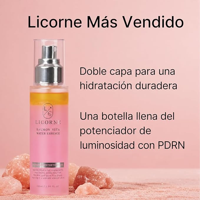 Licorne PDRN Face Mist with Hyaluronic Acid, Niacinamide & Madecassoside – Salmon DNA Hydrating Facial Spray Essence, Dewy Glass Skin K-Beauty Mist, All Skin Types, 3.38 fl oz