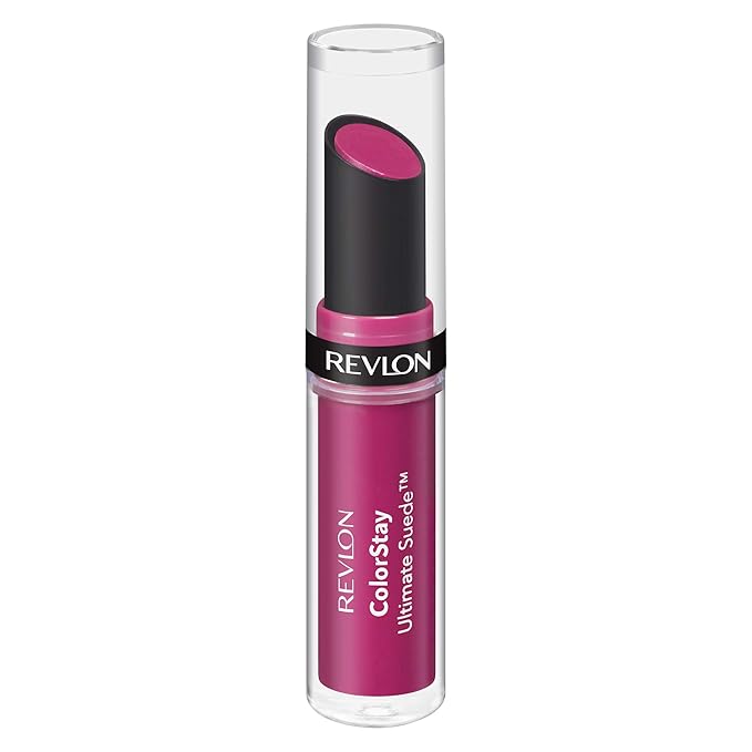 REVLON Lipstick, ColorStay Ultimate Suede Lipstick, High Impact Lip color with Moisturizing Creamy Formula, Infused with Vitamin E, 005 Muse, 0.09 Oz