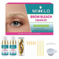 Eyebrow Color Lightening Cream, Brow Bleach Cream Kit Lighten Dark Brow Color, 5 Application Kit