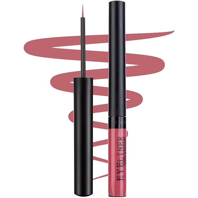 Liquid Eyeliner, Matte Colored Eyeliners, Rust-Red Eyeliner, White Black Brown Green Purple Waterproof High-pigmented Colorful Eyeliners Eye Makeup (04#Rust-Red)
