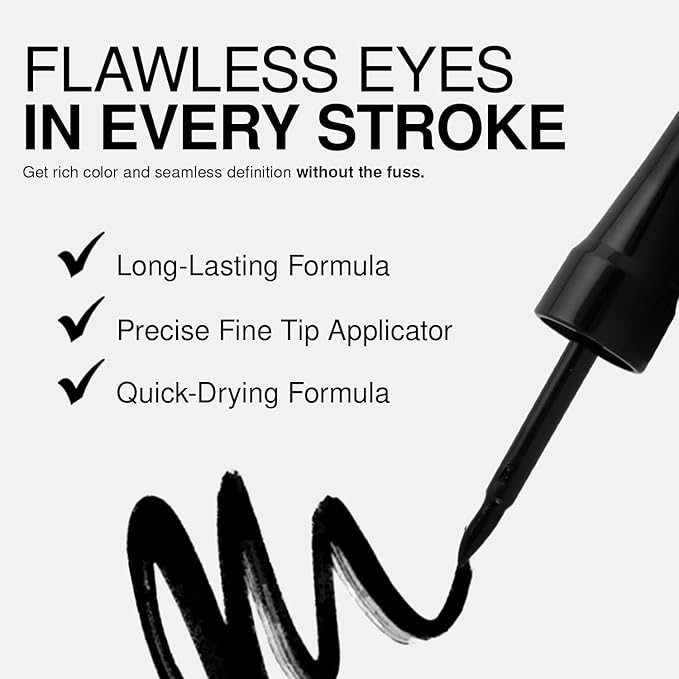 Palladio Liquid Eyeliner, Highly Pigmented and Waterproof, For Intense Eye Definition, Smear-proof Eyeliner Liquid, Includes Easy Grip Wand and Felt Tip Applicator, Aquamarine