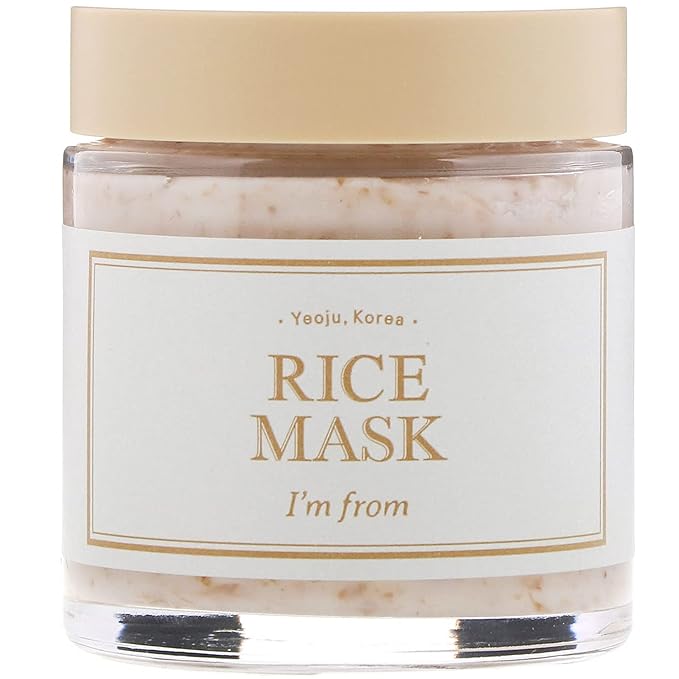 I'm from Rice Mask 3.88 Oz, Gentle Exfoliating Wash Off Facial Mask for Dull, Rough Skin, Pore Clearing, Remove Dead Skin Cells, Uneven Skin Tone, Smooth Skin, Moiustirinzg, Radiant