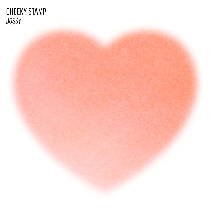 KAJA Blusher - Cheeky Stamp 03 Bossy | Kbeauty, Cute Makeup, Buildable & Blendable Shade with Heart-shaped Applicator, Sunkissed Finish, Travel size, Hygienic, Portable, Korean Makeup, 0.17 Oz