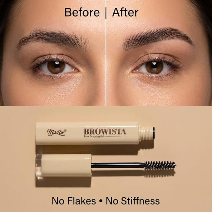 MISS LIL USA BROWISTA Eyebrow Gel – Strong Hold Brow Gel, Clear, All Day Wear, Long-Lasting, Flake-Free Lightweight Formula, Natural Finish