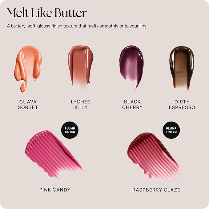 Nature Republic Honey Melting Lip Butter Balm – Hydrating Tinted Plumping Lip Balm with Peptides, for Sheer & Glossy, Fuller-Looking Lips (RASPBERRY GLAZE)