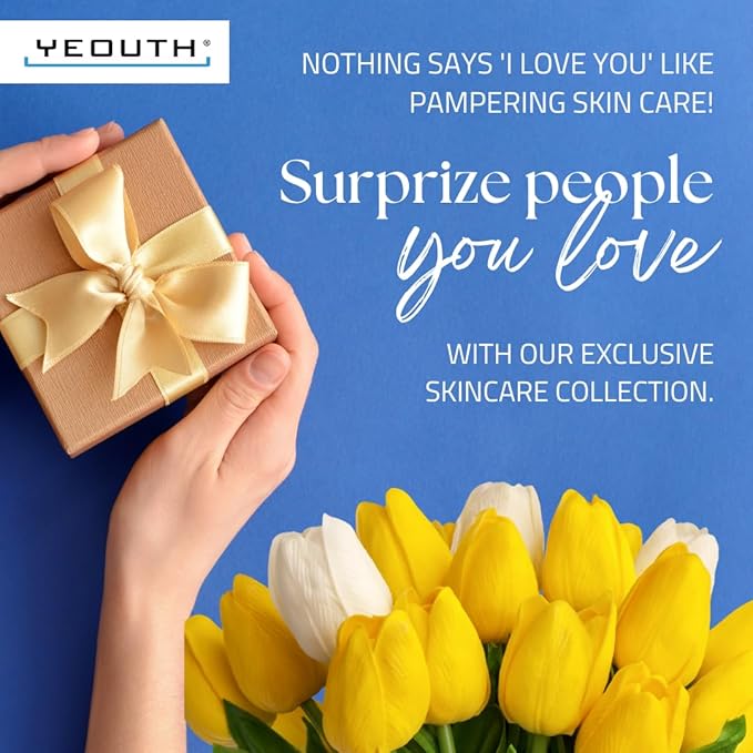 YEOUTH Skin Care Set: Hyaluronic Acid Serum for Face, Vitamin C Serum, Facial Toner, Under Eye Gel, Face Cream, Skincare Gift Set for Women & Men 5-Piece