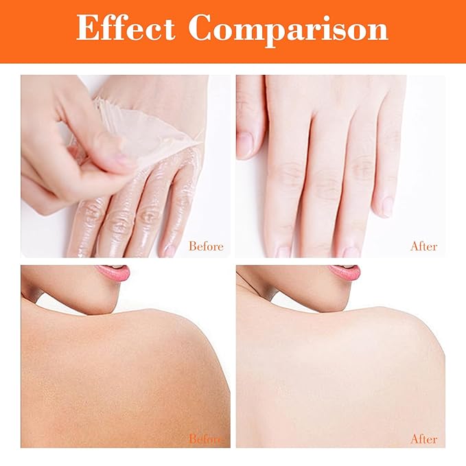 Vitamin C & Peel Off Face Mask for All Skin Types, Orange Peeling Lotion Gentle Exfoliating Blackhead Remover Poreless Deep Cleanse Purifying Hand Masks for Face Arms Neck Gifts