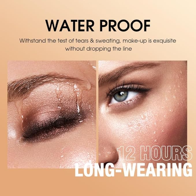 Green Eyeshadow Stick Makeup, Long-Lasting Waterproof Eye Shadow Pencil, Hypoallergenic Smudge-Proof Glitter Primer Palette Shimmer Eyeliner, Easy to Blend Eye Make Up