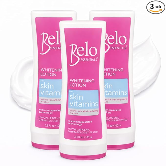Belo Essentials Body Lotion - Fast-Absorbing Daily Moisturizing Cream for Smooth, Hydrated Skin – Lightweight All-Over Body Hydration with Non-Greasy Texture - 100ml x 3 Bottles