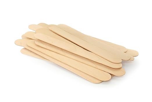 Perfect Stix Jumbo Waxing Sticks for Hair Removal, Wooden, 6 Inches, Body and Face, 150 Count