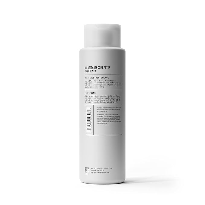 Bevel Hair Conditioner for Men with Coconut Oil and Shea Butter, Sulfate Free Conditioner for Textured Hair, Moisturizes, Conditions and Detangles Hair, 12 Oz (Packaging May Vary) (Pack of 2)
