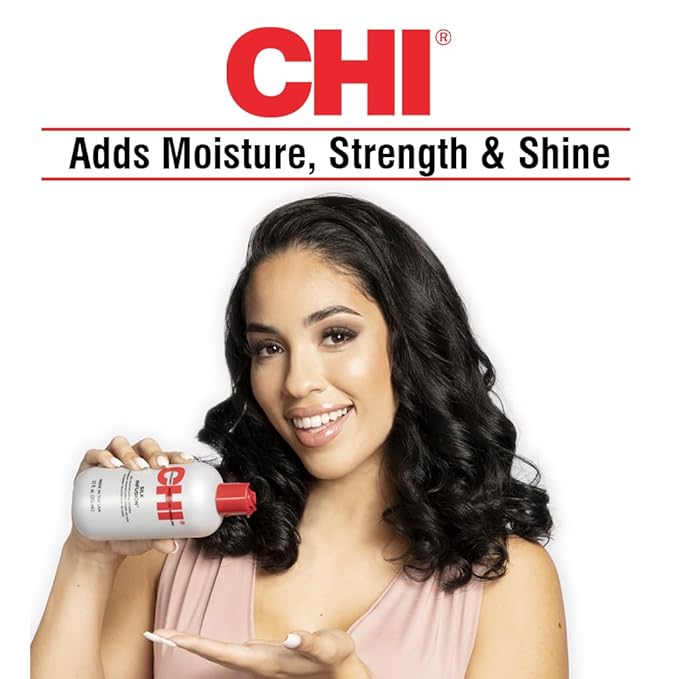 CHI Infra Silk Infusion, Silk Reconstructing Leave-In Hair Treatment for Creating Smooth, Shiny, Strong Hair, 12 Oz