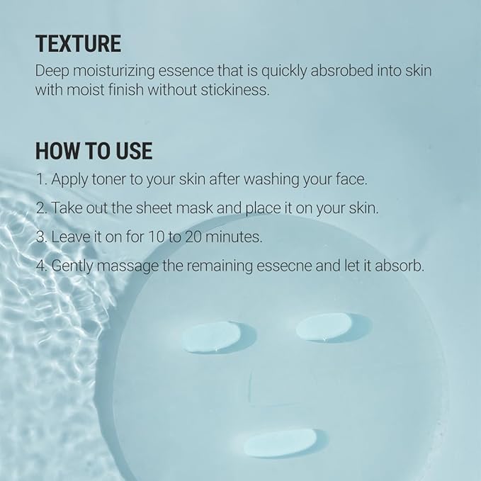 ROVECTIN Dr. Mask Aqua Hydrating Sheet Mask | Deep Moisturizing Face Mask for Dry & Dehydrated Skin – Hydrating, Plumping, Soothing & Skin Barrier Care