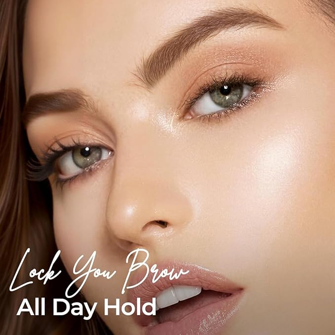 SACE LADY 24H Lock Eyebrow Gel, Waterproof Brow Gel Brown with Built-in Brush, Long-Lasting Natural Pigmented Eye Makeup for Women (03 Black Brown)