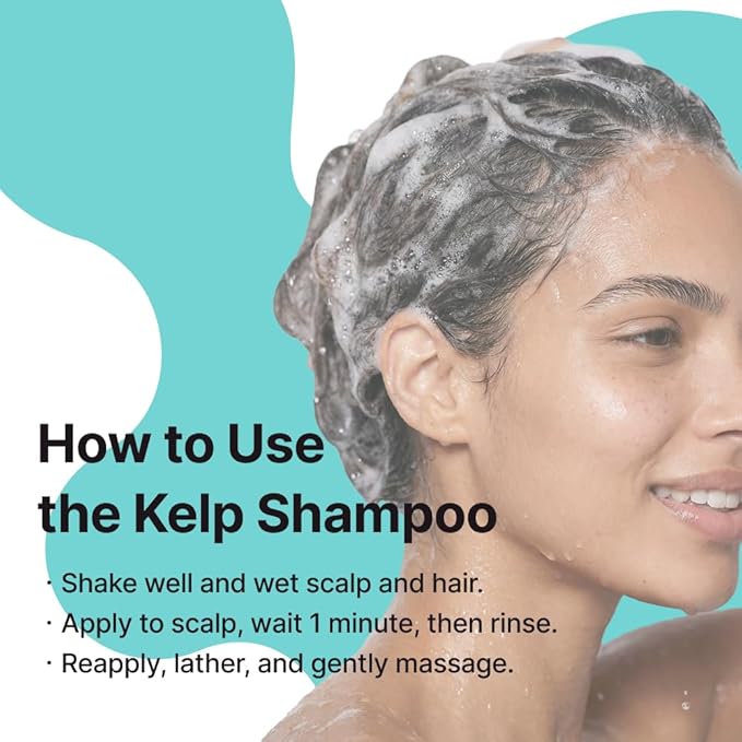 Itchy Scalp Shampoo for Sensitive Scalp, Gentle Sulfate Free Seaweed (Kelp) Shampoo with Laminaria Japonica & Mung Bean, Hydrating Korean Hair Care for Dry Hair, 16.9 fl oz / 500ml