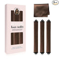 ZKSM Heatless Curls Overnight Hair Curlers to Sleep in,Heatless Hair Curler Velvet, Overnight Blowout Rods Heatless Curls for Short Long Hair All Hair Types Styling Tools Brown（3PCS）