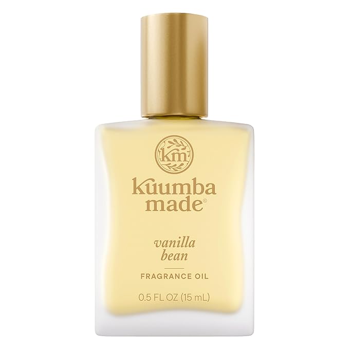 Kuumba Made Vanilla Bean Fragrance Oil, Long-Lasting Scented Oil Perfume Roller, Vegan, Alcohol-Free, 0.5 Fl Oz Fl Oz