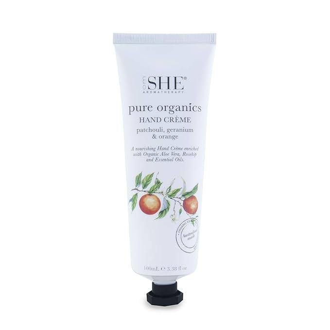 Om She Aromatherapy Pure Organics Hand Creme - Patchouli, Geranium & Orange