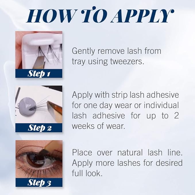 Ardell Individual Lashes - Combo Black, Knot-Free Lash Clusters, DIY Eyelash Extensions, Lightweight & Customizable False Eyelashes, 6 Pack