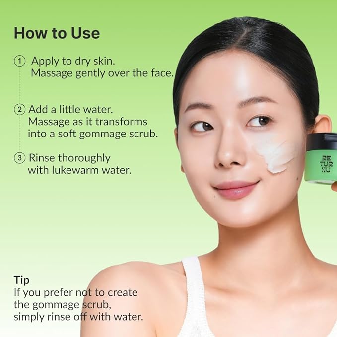 Gommage Peeling Cleansing Balm, All-in-One Makeup Remover, Cleansing Oil & Facial Cleanser, Unclogs Pores & Reduces Blackheads, Vegan Korean Skincare