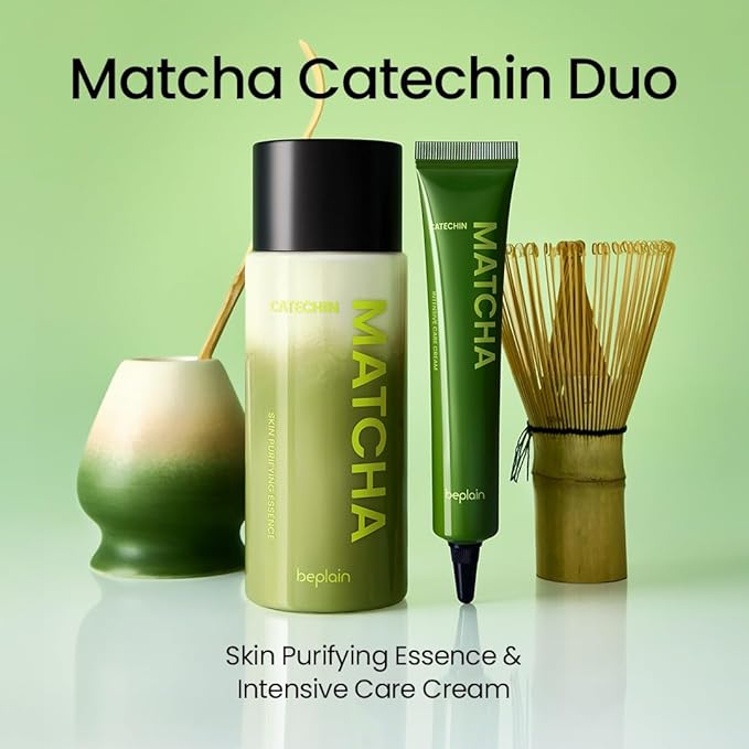beplain Matcha Catechin Skin Purifying Essence for Face | Hydrating & Balancing Facial Essence for Glowy Skin | Suitable for Sensitive Skin | K-Beauty (5.07 fl oz / 150 ml) (Matcha Catechin Duo)