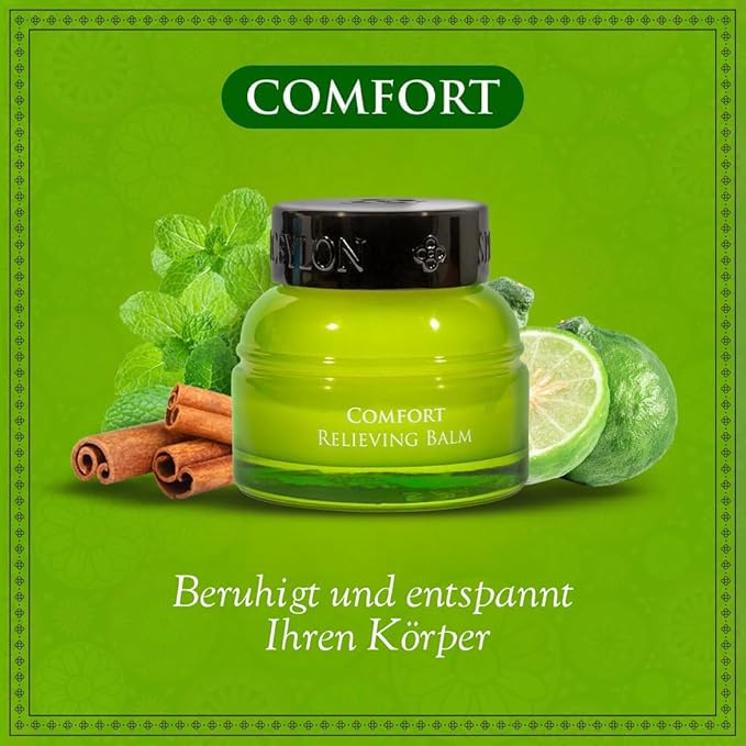 SPA CEYLON Comfort Relieving Balm | Ayurveda Herbal Balm for Rapid Relief & Everyday Comfort | Fast-Acting Formula for All Skin Types
