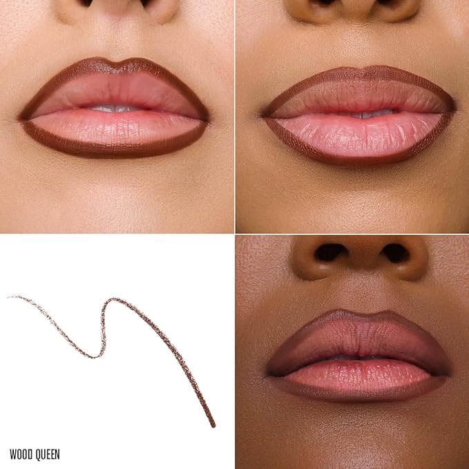 Jeffree Star Cosmetics Velour Lip Liner, Creamy Formula, Satin Finish, Long-Lasting, Peptide Complex, Mineral Oil-Free, Vegan & Cruelty-Free (Wood Queen)