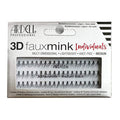 Ardell 3D Faux Mink Individual Lashes – Medium Black, Knot-Free Cluster Lashes, Customizable Eyelash Extension Kit, 1 Pack