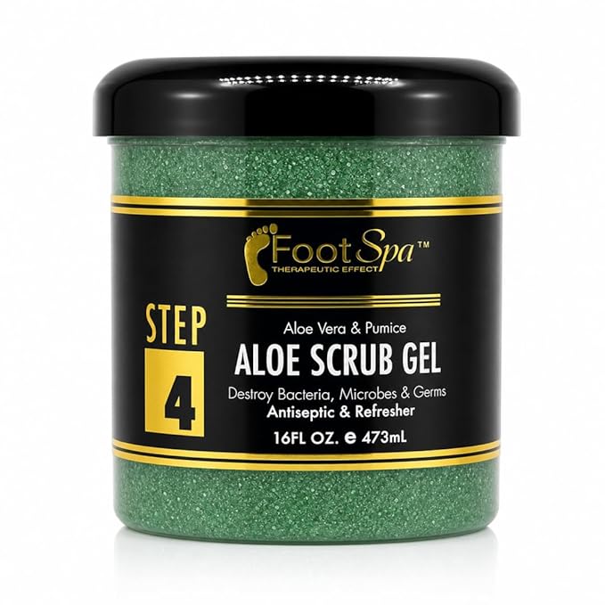 FOOT SPA Exfoliating Scrub Gel - Dual-Action Skin Resurfacing Treatment that Dissolves What Others Only Buff for a Truly Smooth, Hygienic Skin Surface to Finally Eliminate Painful, Cracked Heels 16 Oz