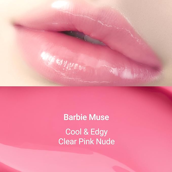JUNG SAEM MOOL LIP-PRESSION Metal Serum Gloss | Hydrating Tinted Lip Balm with a Hygiene Precision Metal Applicator & Serum Infused Ingredients, Korean Lip Plumper Gloss (Barbiemuse)