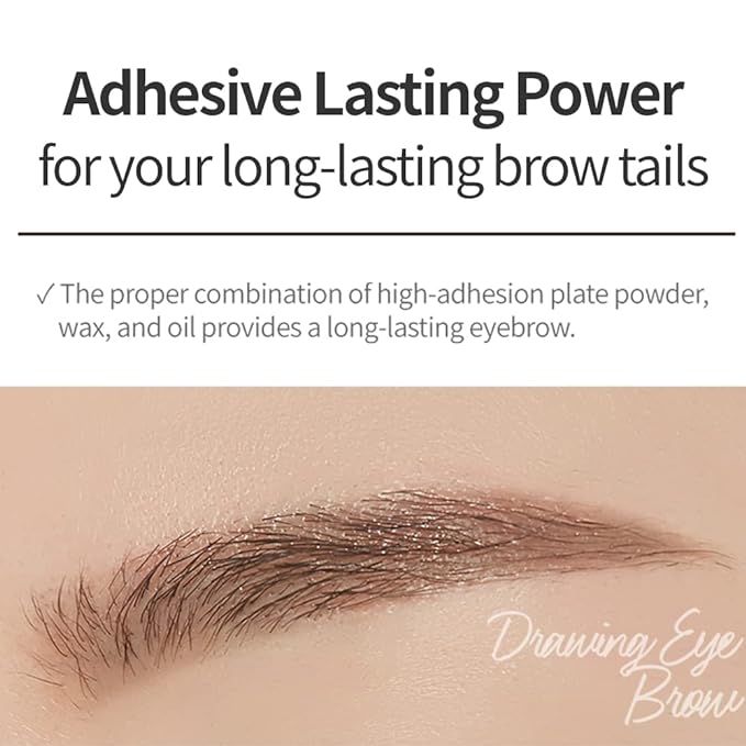 ETUDE Drawing Eye Brow, Eyebrow Pencil, Microblading, Long Lasting, Soft Textured Natural Daily Look, Korean Makeup, Beauty, Dark Gray (0.008 Ounce)