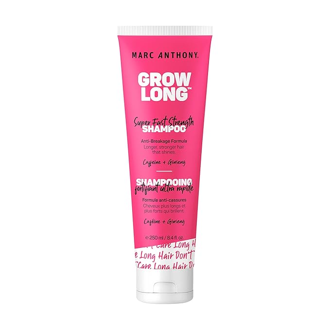 Marc Anthony Strengthening Biotin Shampoo, Grow Long Anti-Frizz, Anti-Breakage & Nourishing Formula For Split Ends - Vitamin E, Caffeine & Ginseng for Dry & Damaged Hair