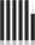 3ml Empty Nail Oil Pen with Brush, Twist Pen for Tooth Whitening, Gel Lip Gloss Container, Eyelash Growth Liquid Tube(Black, 6PCS)
