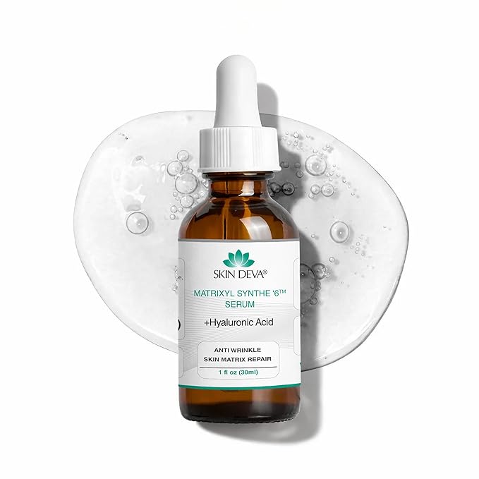 SKIN DEVA Matrixyl Synthe 6 Hyaluronic Acid Serum Anti Aging Serum Facial Serum Shrinks Pores and Keeps Skin Hydrated