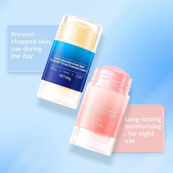 Crack Feet Prevention Stick, Anti Cracked Foot Cream For Dry Heels, Moisturizing Foot Balm Stick, Remove Dead Skin And Softening Dry Skin (Pink+Blue)