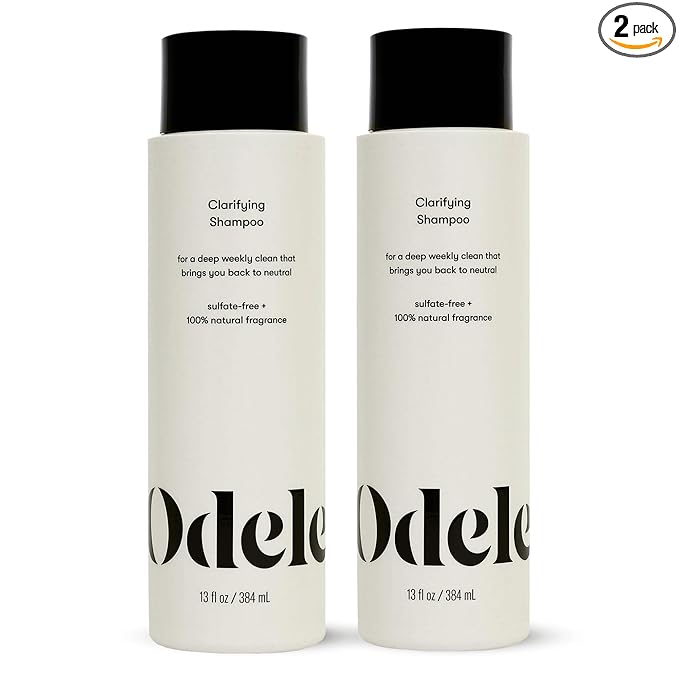 Odele Clarifying Sulfate-Free Shampoo, a Deep Weekly Clean that Removes Buildup for All Hair Types & Textures, 13 Fl Oz (2-Pack)