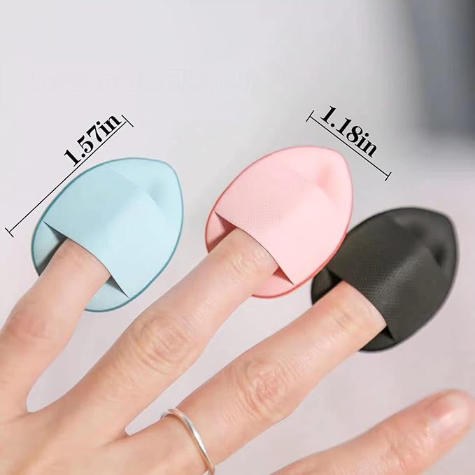40 PCS Mini Makeup Puff Triangle Makeup Puff Finger Soft Setting Sponge Mineral Powder Body Powder Cosmetic Foundation Cosmetic Finger Puff for Women