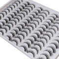 Azenlo False Eyelashes 48 Pairs Faux Mink Lashes 14mm Wispy Lashes 3D Fluffy Cat Eye Lashes Pack Bulk Wholesale Strip Lashes(style 48-019)