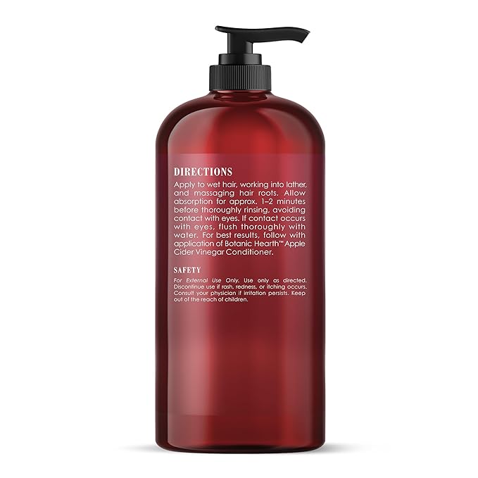 Botanic Hearth Apple Cider Vinegar Shampoo | Clarifying And Nourishing, Reduces Itchy Scalp, Dandruff & Frizz | Sulfate Free, For All Hair Types, Men And Women | 16 Fl Oz