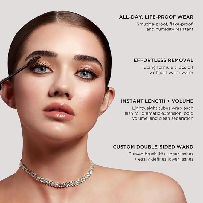 Sigma Beauty Lash Icon Lengthening & Volumizing Tubing Mascara (Black) — Smudge Resistant Mascara with Curved Wand, Lightweight Buildable Formula for Defined, Lifted Lashes and All Day Wear