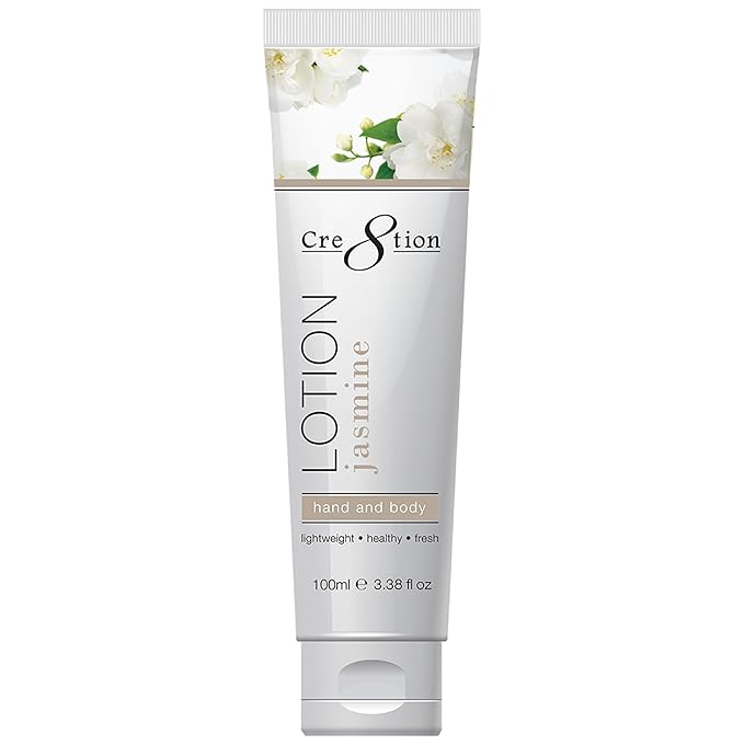 Cre8tion Spa Jasmine Hand & Body Lotion, Luxurious Lightweight Moisturizer for Silky, Smooth Skin, 3.3 Fl Oz