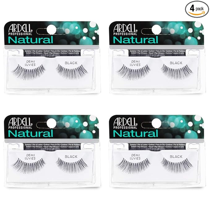 Ardell Natural Lashes False Eyelashes Demi Luvies Black (4 Pack)