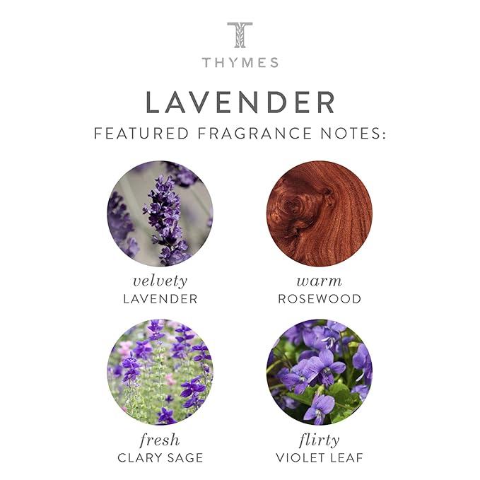 Thymes Body Wash with Pump - Liquid Soap for Bath and Shower - Body Soap - Skin Care - Scented Soap with Notes of Velvety Lavender, Warm Rosewood, Fresh Clary Sage, & Violet (Lavender, 9.25 fl oz)