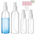Zoizocp Spray Bottles, 2oz/50ml, 3.4oz/100ml Clear Empty Fine Mist Plastic Mini Travel Bottle Set, Small Refillable Liquid Containers with 2pcs Funnels and 24pcs Labels (4 Pack)
