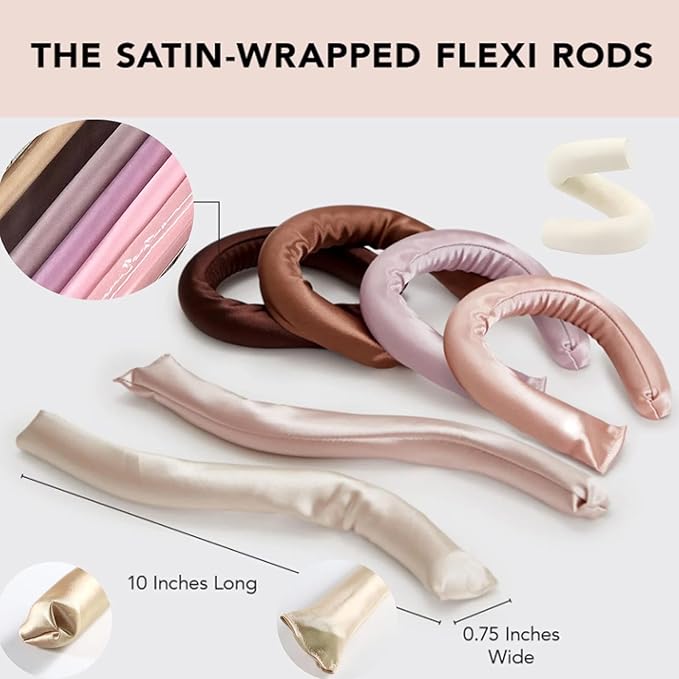 ZKSM Heatless Curls Overnight Hair Curlers to Sleep in,Heatless Hair Curler Velvet, Overnight Blowout Rods Heatless Curls for Short Long Hair All Hair Types Styling Tools（6PCS）