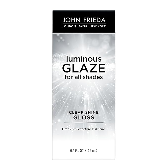 John Frieda Luminous Glaze Clear Shine Gloss, Anti-Fade, Color Enriching Gloss, Safe for Color Treated Hair, 6.5 Ounces