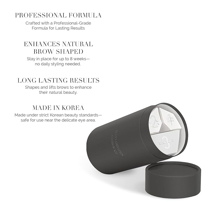 DLUX PROFESSIONAL Luxury Keratin Brow Lamination Kit for Eyebrow Lift, Eyebrow Curling, Lift Kit, Lifting,Perm Sensitive Skin Users