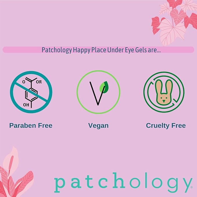 Patchology Happy Place Under Eye Patches - Overnight Anti-Aging Masks for Dark Circles, Puffy & Eye Bags, & Wrinkles - Brightening & Depuffing Skin Care Undereye Pads for a Youthful Glow (5 Pairs)