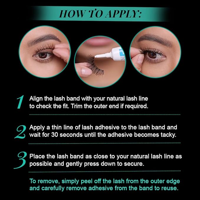 Ardell Natural False Eyelashes Fairies - Black, Lightweight Reusable Strip Lashes, 4 Pack