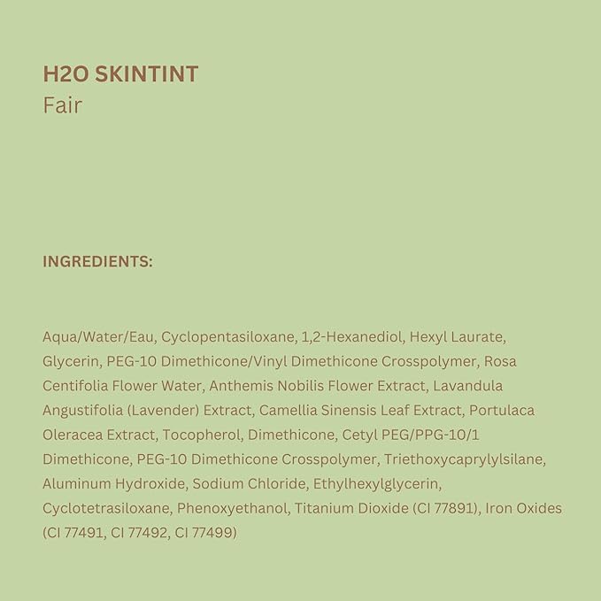 Pixi H2O SkinTint | Tinted Gel Moisturiser | Lightweight, Hydrating & Water-Resistant | Evens Tone & Reduces Redness | Fair | 1.2 fl oz/35 ml